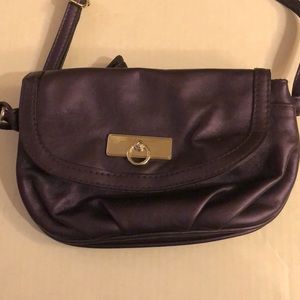 Small Metallic purple crossbody purse